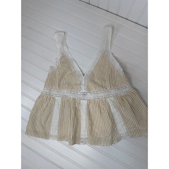 NWT American Eagle Neutral Lace Babydoll Tank - High Neck Blouse Bundle Size S - Picture 3 of 8